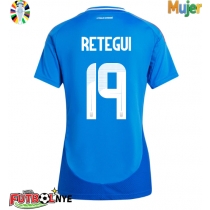 Camiseta Italia Mateo Retegui #19 Primera Equipación para mujer Eurocopa 2024 manga corta